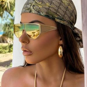 <span class=keywords><strong>Occhiali</strong></span> da Sole Geometrici Quadrati Punk per Donna 2026, Marca di Lusso, Montatura in Metallo Monoblocco Antivento, <span class=keywords><strong>Occhiali</strong></span> da Sole Stile Pilota per Signore - Product Image 2