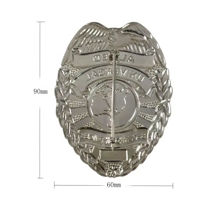 Badge di spilla di sicurezza dell'ufficiale di guardia dell'aquila distintivi 3D Souvenir u. S. Distintivo di portafoglio personalizzato personalizzato in metallo