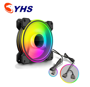 Led <span class=keywords><strong>Fan</strong></span> linh kiện điện tử Chassis <span class=keywords><strong>Fan</strong></span> kiểm soát nhiệt độ ánh sáng thần thánh đồng bộ quạt làm mát CPU Quạt làm mát - Product Image 2