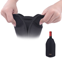 Manchon réutilisable en nylon pour bouteille de vin, gel chaud/froid, portable, pour le contrôle de la température des boissons
