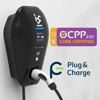 OCPP 2,0 ISO15118 nivel de carga con energía solar 2 IEC 62196 V2G nivel de equilibrio de carga dinámico 2 wallbox EV cargador