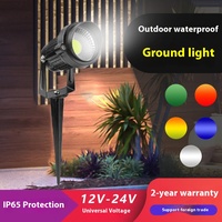 DC 12V extérieur IP65 jardin LED étanche arbre projecteur basse tension 5W Cob coudé 60 faisceaux prise de terre en alliage d'aluminium 2700K Ra80