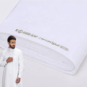 Tissu traditionnel saoudien blanc en polyester/viscose 80/20 360 g/m² pour Jubba homme et tissu blanc pour costume et robe - Product Image 3
