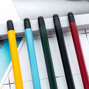 Crayon d'écriture hexagonal en métal personnalisé avec logo, écran tactile, sans aiguiseur, pour étudiants, correction de la posture - Product Image 3