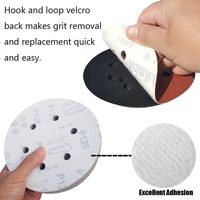 SHARPNESS 5 pouces 8 trous crochet et boucle disques abrasifs papier de verre pour ponceuse orbitale aléatoire 40 60 80 120 180 240 320 grains