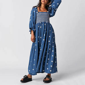 Ultimo abito da donna americano Plus Size abiti <span class=keywords><strong>in</strong></span> lino con scollo a v tinta unita con maniche a pipistrello/ - Product Image 2