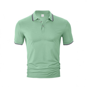 Polo à manches courtes personnalisé pour homme, broderie logo, 170 GSM, 100 % polyester, vêtement de travail pour le golf - Product Image 3