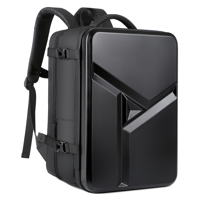 Business Anti-theft Recycled Backpack Usb Charging Waterproof 17.3 Inch Eva Expandable Hard Shell Laptop Bag Men Travel Backpack