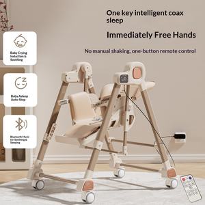 Electric Baby <strong>Rocker</strong> &amp; Dining Chair 2-in-1 | Auto Swing, Multi-functional Foldable High Chair for <strong>Infants</strong> 6-36 Months - Product Image 1