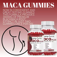 Gummies de Maca Noire de Haute Qualité Plus Extreme Curve pour Femmes - Stimulant Fessier, Métabolisme & Soutien Immunitaire Sans Gluten
