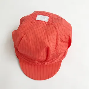 GI 5mm Stripe Polyester Peak Anti Static Chapeaux Caps Cleanroom Réglable Antistatique Travail ESD Cap