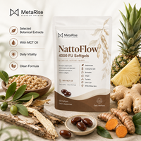 Capsules de Natto en Gélule à Marque Blanche OEM, Extrait Fermenté, Complément Herbal, Nutrition Végétale, Soutien au Bien-être, Adulte, 120 Gélules
