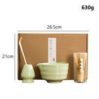 Set Matcha 4/5 pcs dengan Whisk Bambu Custom untuk Teh Matcha, Perlengkapan Matcha Tradisional, Set Whisk dan Mangkuk