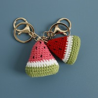 2026 Schattig Zoet Pluche Zachte Cartoon Watermeloen Sleutelhanger Fruit Hangertje Tas Charm Handtassen DIY Accessoires