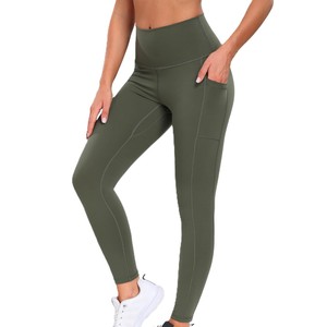 New Top Selling <b>Women</b> Solid Seamless Yoga <b>Leggings</b> High Waist Elastic Breathable Full Length <b>Leggings</b> For <b>Women</b> - Product Image 2