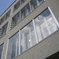 Lames fixes à structure solide de fenêtre en verre de cadre en aluminium réglable pour des applications de bâtiment de supermarché d'hôtel de maison
