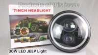 Conversion de phare LED de voiture de 7 pouces, rond complet adapté à la lumière de véhicule tout-terrain Harle Motorcycle.
