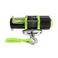 Treuil électrique léger 2,0 CV avec corde synthétique étanche 4500 LBS pour usage tout-terrain