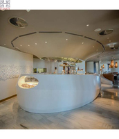 Plaque de buffet chaude et froide sur mesure, de haute qualité, écologique, moderne, en pierre d'agate, préfabriquée, pour usage commercial, hôtels et supermarchés