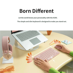 <span class=keywords><strong>Tastiera</strong></span> <span class=keywords><strong>Bluetooth</strong></span> <span class=keywords><strong>Wireless</strong></span> Logitech Stylish Series PEBBLE KEYS 2 K390, Ultra-Sottile e Portatile, Nuova Versione Migliorata, 79 Tasti - Product Image 4