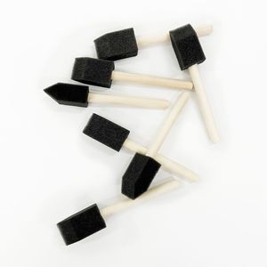 Pinceau éponge pour dessin artistique, 45mm, manche en bois rectangulaire noir, paquet de 20 - Product Image 3