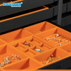 Organizador de Armario Moderno Multifuncional MONSOON con Cajones Extraíbles, Accesorios para Guardarropa, Cajas de Almacenamiento con Cuero - Product Image 4