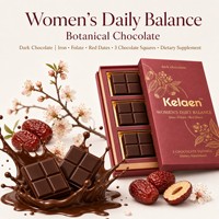 Kelaen Chocolat Noir Équilibre Quotidien pour Femmes - Fer, Folate et Dattes Rouges pour l'Énergie et le Soutien du Cycle