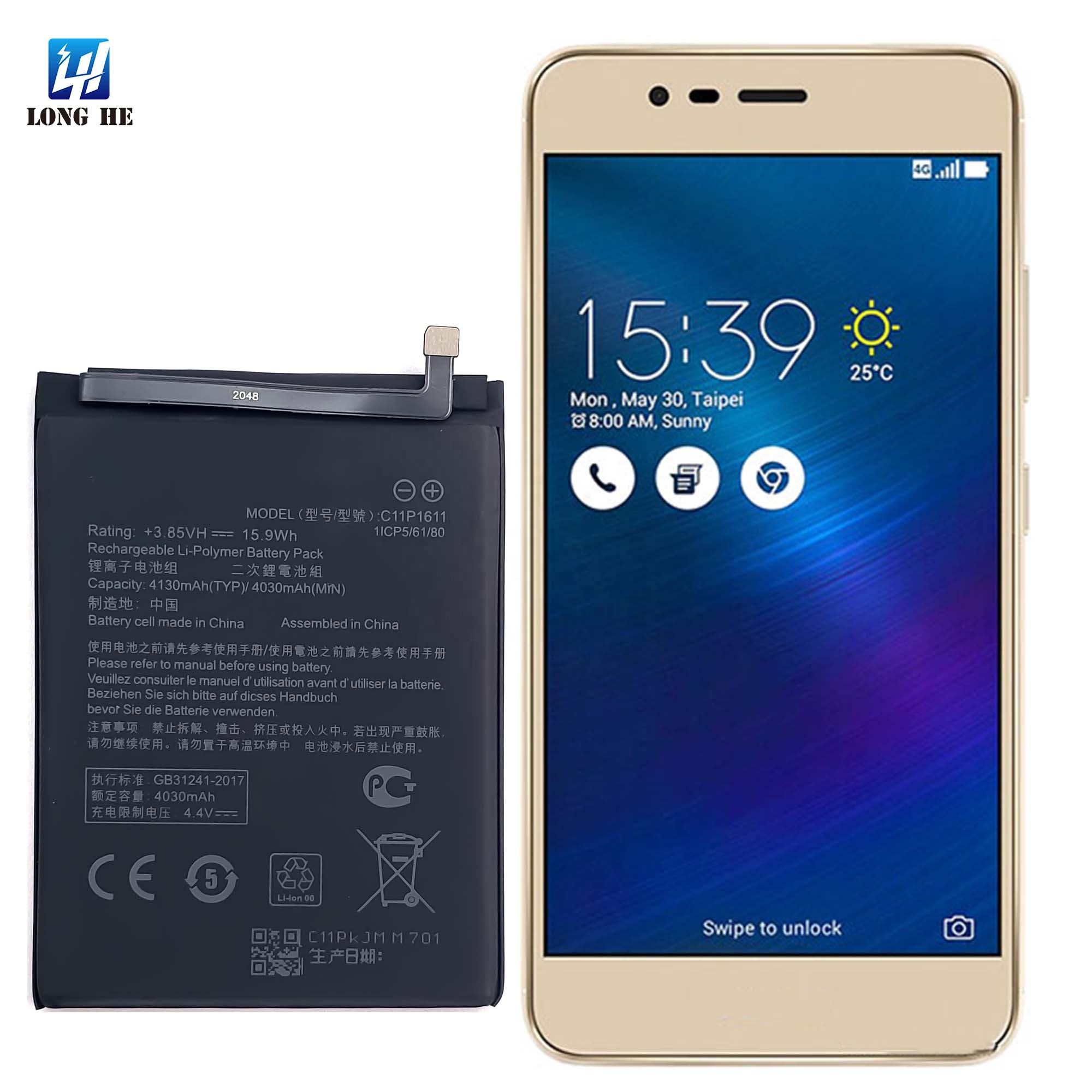 BATTERIA PER ASUS ZENFONE 3 MAX ZC520TL X00BD C11P1611 4130mAh - Foto 9