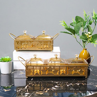 Plateau Château Étoile et Lune en Métal – Support Festif pour Snacks et Bonbons – Ornement de Table Intérieur – Centre de Table pour Fêtes, Ramadan, Aïd, Décoration Maison
