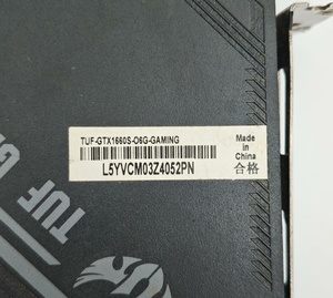 GeForce GTX <b>1660</b> SUPER TUF 6GB GDDR6 192BIT Refurbished PCI Desktop Fan GPU Graphics Card - Product Image 5