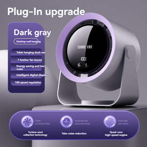 Ventilador de Escritorio Portátil Recargable de 2000mAh con 5 Velocidades, Luz LED y Función de Colgar en la Pared, Ideal para Camping - Product Image 5