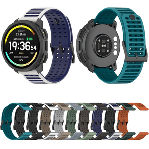 Bracelet de sport respirant de 22 mm, accessoires de remplacement <span class=keywords><strong>pour</strong></span> SUUNTO Nautic S, bracelet de montre en silicone bicolore - Product Image 1