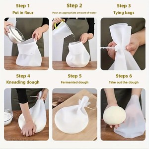 Petit sac à pâte en silicone antiadhésif de qualité alimentaire pour la cuisine, idéal pour pétrir et cuire la pâte – Gadget de cuisine - Product Image 3