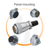 Connecteur de câble métallique mâle WEIPU WS16-TQ en zinc à 2, 3 ou 4 broches, fiche aviation avec gaine en PVC