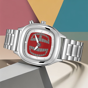 PIN TIME PT3441 Nuovi Orologi Digitali da Uomo con Doppio Display Vintage Y2K, Quadrante Quadrato con Lancette Luminose, Orologio da Polso al Quarzo per Uomo - Product Image 2