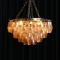 Plafonnier en verre de luxe moderne pour salon, personnalisation de l'éclairage, décoration de la maison, éclairage rond design