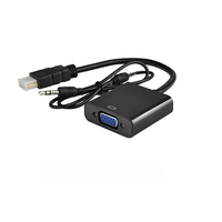 Cable adaptador Full HD 1080P a VGA con Audio HDTV a VGA hembra a macho chaqueta de PVC tipo C Cable de carga USB
