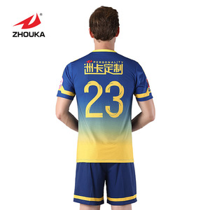 Custom sublimation Best Team White blue china imported soccer jersey - Product Image 3