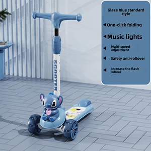 <span class=keywords><strong>Trottinette</strong></span> pliable en acier à 3 roues (avant-arrière) avec 3 roues lumineuses <span class=keywords><strong>pour</strong></span> enfants - Product Image 6