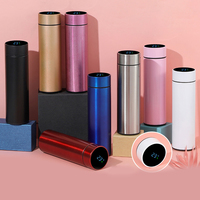Thermos intelligent personnalisé en gros de 16 oz et 17 oz avec bouteille d'eau à température contrôlée, logo imprimé, emballage personnalisé, coffret cadeau d'entreprise