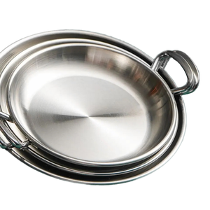 YolecenModern Design Eco-Friendly Stainless Steel Serving <strong>Pan</strong> with Handle Wholesale <strong>Paella</strong> <strong>Pan</strong> - Product Image 4