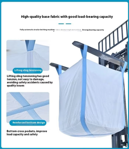Nhà Máy Bán buôn <span class=keywords><strong>1</strong></span> tấn Jumbo u-panel <span class=keywords><strong>fibc</strong></span> Túi cấp thực phẩm PP Vật liệu cát xi măng đá đáy phẳng xả 1000kg túi lớn - Product Image 6