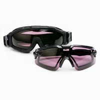 Lunettes de sport SMR SMR101 à monture intégrale, protection des yeux, ultra légères, design 2-en-1, lentilles interchangeables, protection UV, anti-poussière