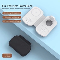 Nouvelle Banque d'alimentation magnétique 3-en-1 ultra-mince à charge rapide sans fil Type-C 5000 mAh pour téléphone portable – Station de charge la plus rapide 2026