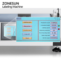 ZONESUN ZS-TB150PBF Applicateur d'étiquettes automatique pour sachets en plastique, boîtes, cartes, surfaces planes, machine d'étiquetage et de pagination automatique