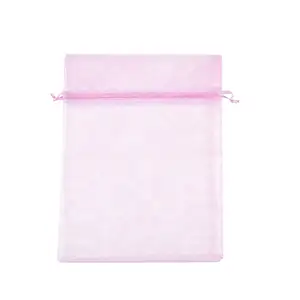 Custom Mixed Color Organza Pequeno Drawstring Sacos De Armazenamento Portátil Embalagem Mini Drawstring Mesh Gift Bag