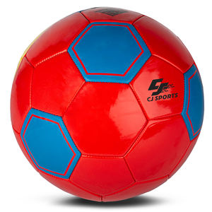 CJ Sports tamaño 5 duradero cosido a máquina amarillo rojo PVC balón de fútbol 410-450g para todas las edades recreación/entrenamiento/uso de partidos Vietnam - Product Image 1