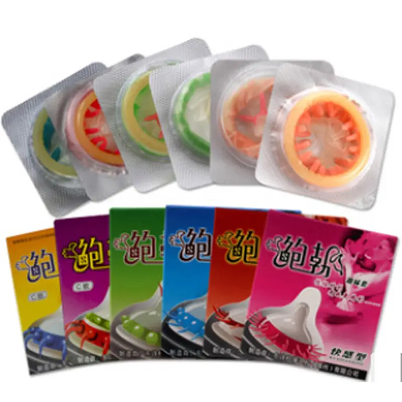 Hot Sale Männliche Penis Kondom Spike Kondome Super Dünne Real Touch Vagina Stimulation Natur latex Männliche Kondome