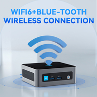 HelorPC Intel N100 Mini PC DDR4 M.2 SSD HD2.0 Output 4K Port LAN RJ45 2.5G Wifi6 BT5.2 Linux HTPC Komputer Mikro