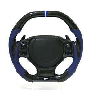 Volante de fibra de carbono forjado para modelos VW X3 X6 5 Series AMG GT <span class=keywords><strong>63</strong></span> Lexus IS250 IS350 Rx350 Material de cuero duradero - Product Image 1